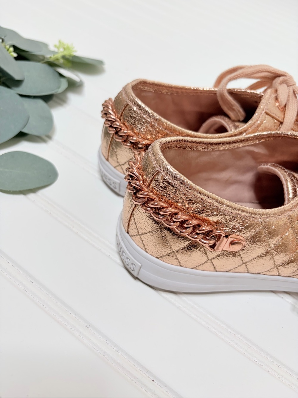G by Guess Backerett Rose Gold Sneakers - Picture 6 of 12